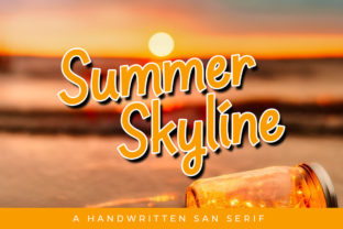 Summer Skyline: A Playful Handwritten Font